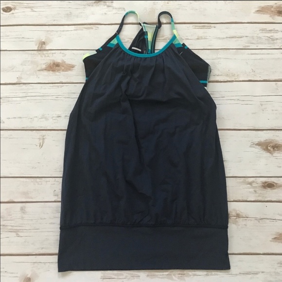 lululemon athletica Tops - Lululemon blue striped run free tank